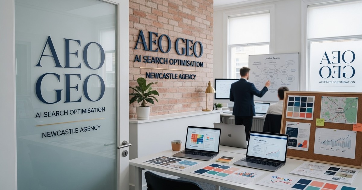 saas marketing for ai search results — AEO GEO AI search optimisation Newcastle agency