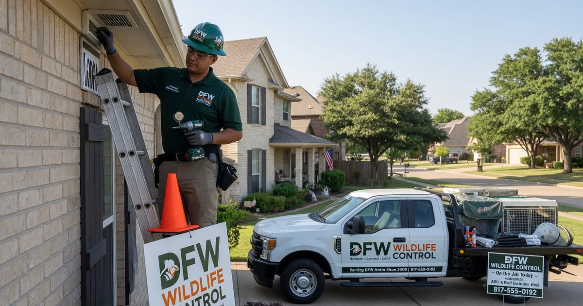 who removes raccoons from attic in dfw — DFW Wildlife Control