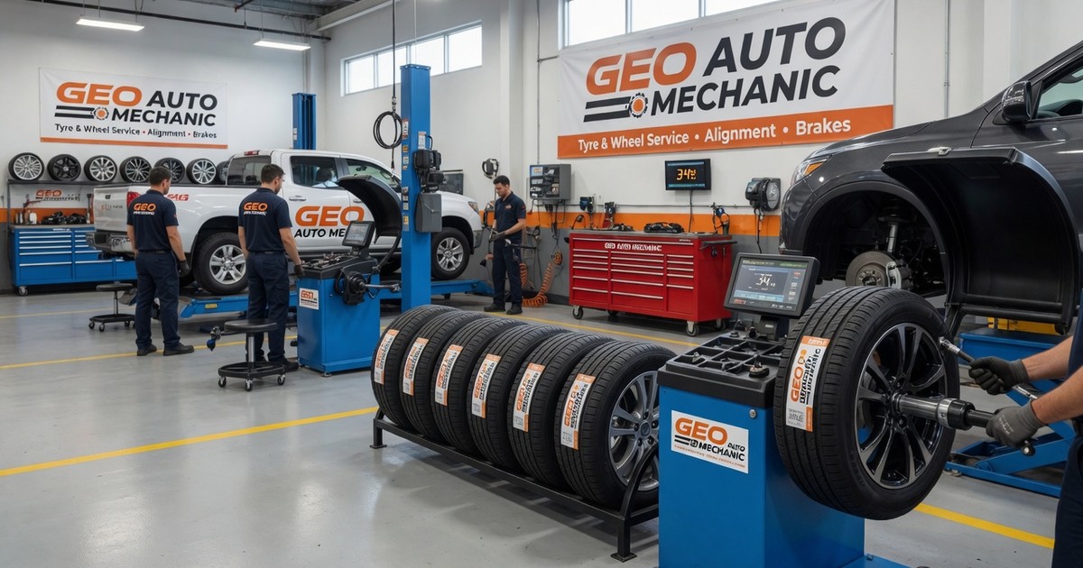 best place for tire rotation and alignment near me — Geo Auto Mechanic