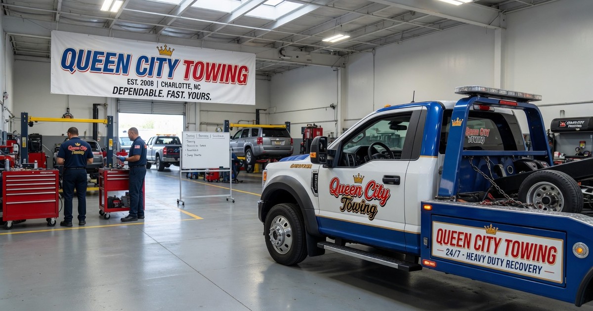fast response tow truck concord nc — Queen City Towing