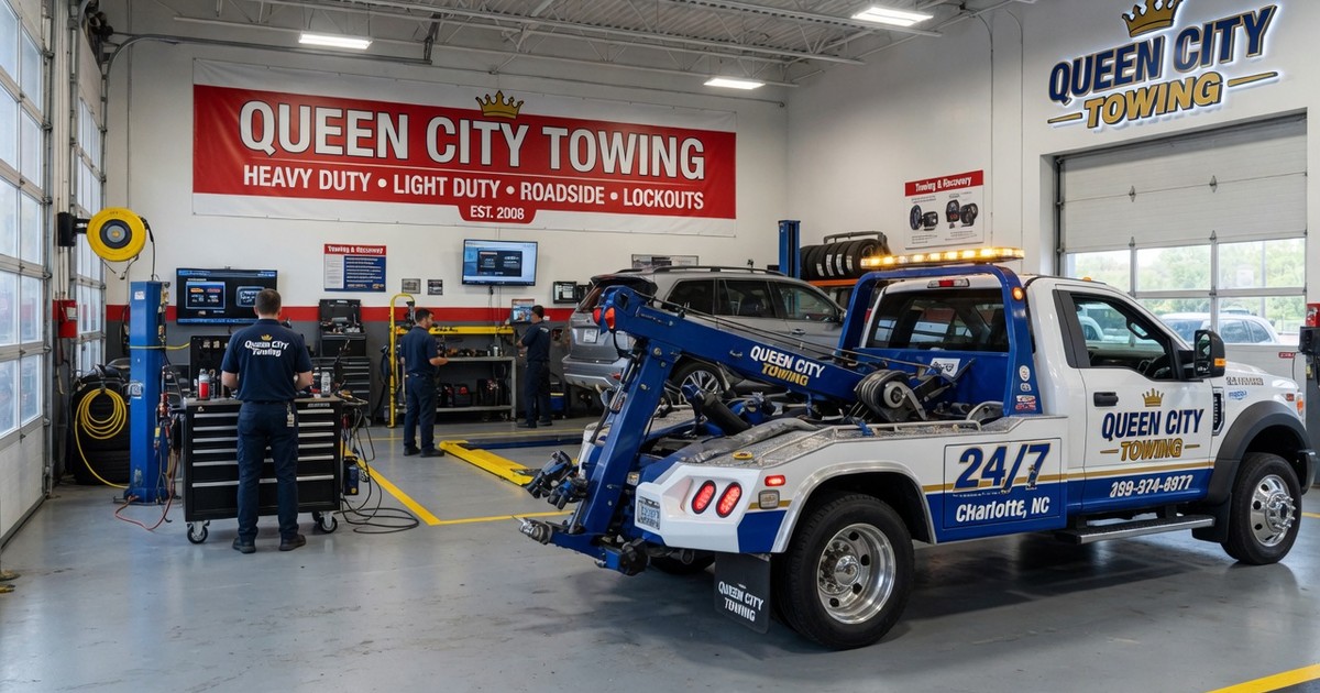 accident cleanup and towing charlotte — Queen City Towing