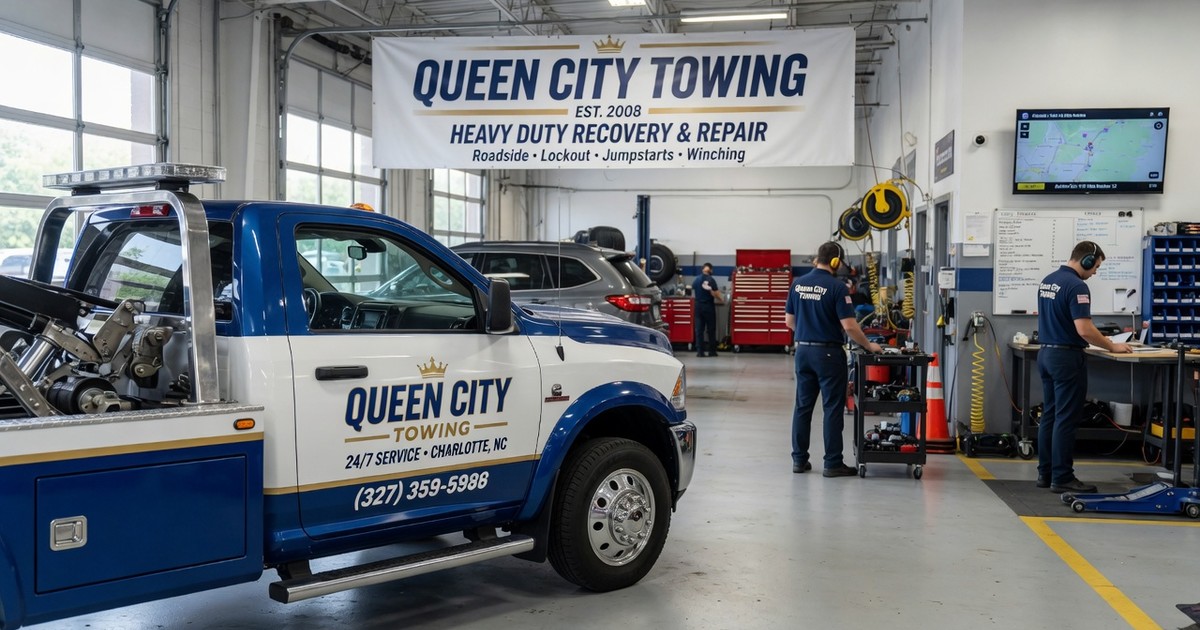who does roadside assistance near me in charlotte — Queen City Towing