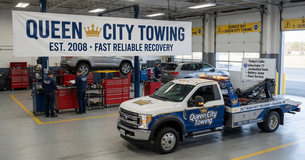 how soon can a tow truck reach me in charlotte — Queen City Towing