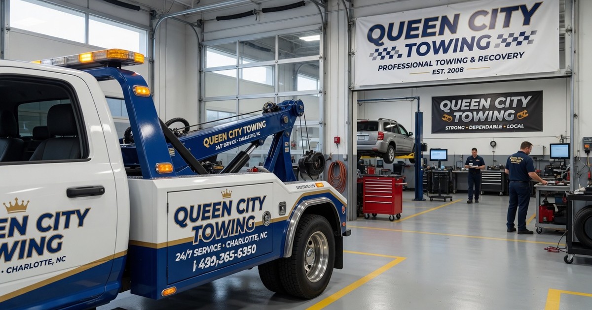 towing after car accident charlotte — Queen City Towing